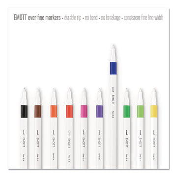uni-ball® Emott Ever Fine Porous Point Pen, Stick, Fine 0.4 Mm, Assorted Ink Colors, White Barrel, 40-pack freeshipping - TVN Wholesale